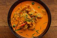 Émincé de poulet au curry rouge + riz Thaï au jasmin - THAÏ LA ROUTE !