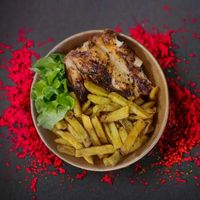 Poulet mariné + salade 