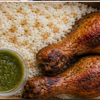Poulet - Riz blanc assaisonné