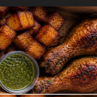 Poulet - Frites de plantains (Alloco)