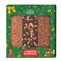 Coffret 3 Tablettes Assortiment Chocolats Noir Et Lait 270g