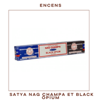 Satya Nag Champa et black opium 16g