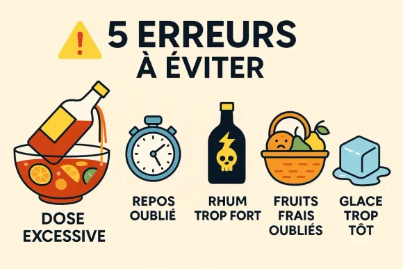 5 erreurs à éviter quand on prépare un punch