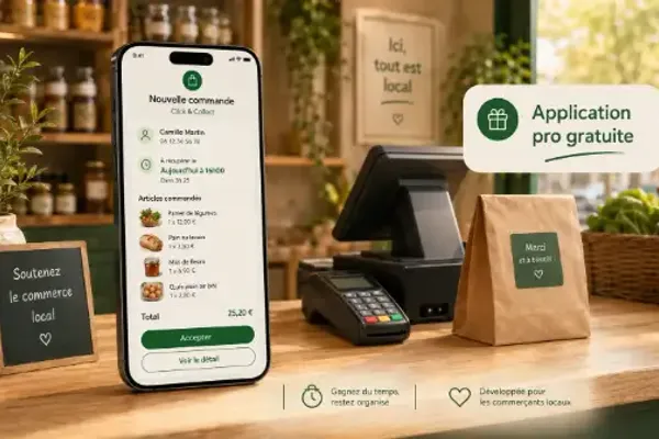 Application professionnelle gratuite pour gérer les commandes click and collect