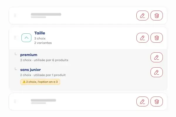 L'&eacute;cran des options d'Heustach, une option d&eacute;pli&eacute;e sur ses deux variantes