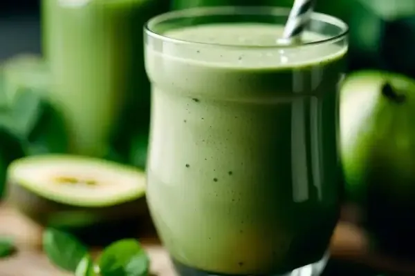 Un milk-shake kiwi/menthe