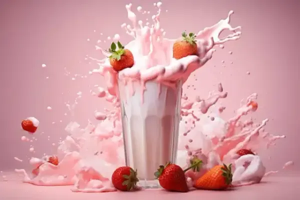 Un milk-shake à la fraise