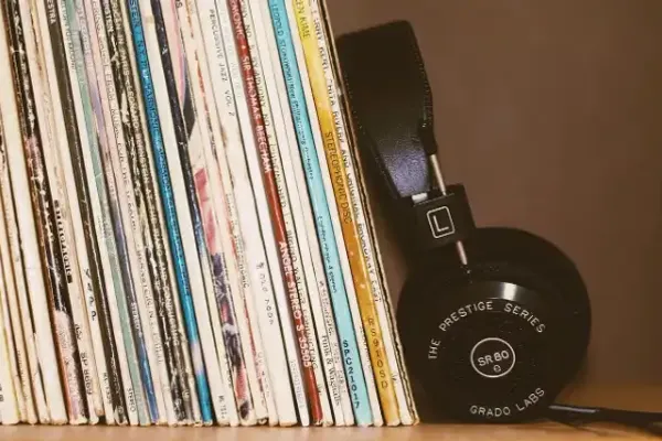 Une collection de vinyles